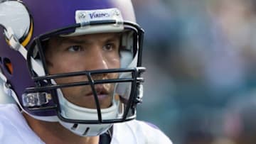 Oct 23, 2016; Philadelphia, PA, USA; Minnesota Vikings quarterback Sam Bradford (8) in a game against the Philadelphia Eagles at Lincoln Financial Field. The Philadelphia Eagles won 21-10. Mandatory Credit: Bill Streicher-USA TODAY Sports