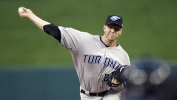 ST. LOUIS, MO - JULY 14: American League All-Star Roy Halladay of the Toronto Blue Jays pitches during the 2009 MLB All-Star Game at Busch Stadium on July 14, 2009 in St Louis, Missouri. (Photo by Pool/Getty Images)