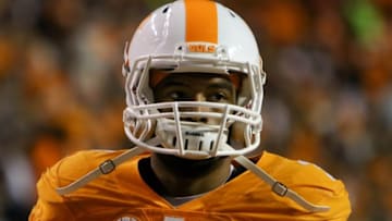 Nov 19, 2016; Knoxville, TN, USA; Tennessee Volunteers wide receiver Josh Malone (3) during the second half against the Missouri Tigers at Neyland Stadium. Tennessee won 63 to 37. Mandatory Credit: Randy Sartin-USA TODAY Sports