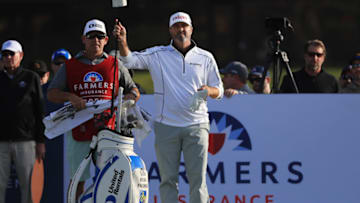 SAN DIEGO, CALIFORNIA - JANUARY 25: Ryan Palmer plays his shot from the 14th tee during the third round of the Farmers Insurance Open at Torrey Pines South on January 25, 2020 in San Diego, California. (Photo by Sean M. Haffey/Getty Images)