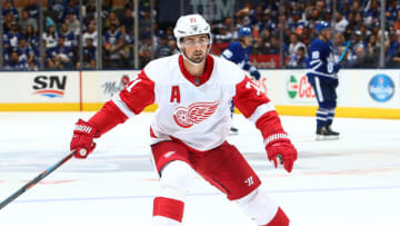 TORONTO, ON - SEPTEMBER 28: Dylan Larkin #71 of the Detroit Red Wings skates during an NHL pre-season game against the Toronto Maple Leafs at Scotiabank Arena on September 28, 2019 in Toronto, Canada. (Photo by Vaughn Ridley/Getty Images)