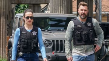 CHICAGO P.D. -- "Let it Bleed" Episode 1001 -- Pictured: (l-r) Marina Squerciati as Kim Burgess, Patrick John Flueger as Adam Ruzek-- (Photo by: Lori Allen/NBC)