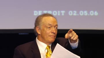 Dick Stockton at the International Press Conference at the Super Bowl XL Media Center in the General Motors Building in Detroit, Michigan on February 3, 2006. (Photo by Al Messerschmidt/Getty Images)