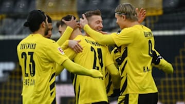 Borussia Dortmund take on Bayer Leverkusen on Tuesday (Photo by INA FASSBENDER/POOL/AFP via Getty Images)