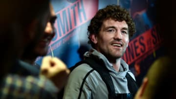 LAS VEGAS, NEVADA - FEBRUARY 28: Ben Askren speaks to media during the UFC 235 Open Workouts event at MGM Grand Hotel & Casino on February 28, 2019 in Las Vegas, Nevada. (Photo by Chris Unger/Zuffa LLC/Zuffa LLC via Getty Images)