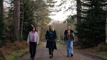 Sarah Greene, Sharon Horgan and Eve Hewson in “Bad Sisters,” premiering globally August 19, 2022 on Apple TV+.