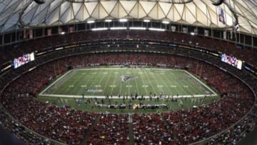 Nov 30, 2014; Atlanta, GA, USA; A general view of the stadium during the game between the Atlanta Falcons and the Arizona Cardinals during the first quarter at the Georgia Dome. Mandatory Credit: Dale Zanine-USA TODAY Sports