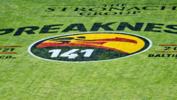 BALTIMORE, MD - MAY 19: The preakness logo in the infield at Pimlico Race Course on May 19, 2016 in Baltimore, Maryland. (Photo by Scott Serio/Eclipse Sportswire/Getty Images)