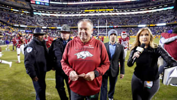Sam PIttman, Arkansas football (Kirby Lee-USA TODAY Sports)