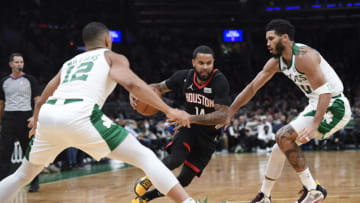 Boston Celtics forward Grant Williams (12) and forward Jayson Tatum (0) Mandatory Credit: Bob DeChiara-USA TODAY Sports
