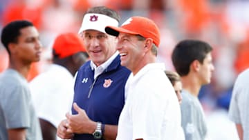 According to Auburn Daily's Lance Dawe, Dabo Swinney has been in contact with AU's brain trust about the Auburn football head coaching job Mandatory Credit: Jeremy Brevard-USA TODAY Sports