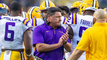 Ed Orgeron, LSU Tigers. (Photo by John Korduner/Icon Sportswire via Getty Images)