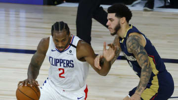 Kawhi Leonard, Lonzo Ball, Chicago Bulls Mandatory Credit: Kevin C. Cox/Pool Photo via USA TODAY Sports