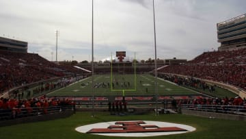 LUBBOCK, TX - NOVEMBER 12: A general view of play between the Oklahoma State Cowboys and the Texas Tech Red Raiders at Jones AT&T Stadium on November 12, 2011 in Lubbock, Texas. (Photo by Ronald Martinez/Getty Images)