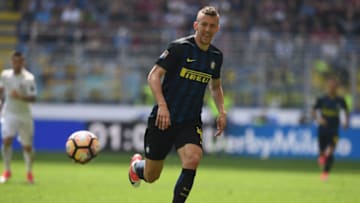 MILAN, ITALY - APRIL 15: Ivan Perisic of FC Internazionale in action during the Serie A match between FC Internazionale and AC Milan at Stadio Giuseppe Meazza on April 15, 2017 in Milan, Italy. (Photo by Claudio Villa - Inter/Inter via Getty Images)