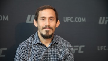 Marlon Vera speaks to the media ahead of his UFC 239 bout with Nohelin Hernandez (Photo by Amy Kaplan/FanSided)