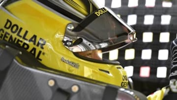 Aug 22, 2014; Bristol, TN, USA; NASCAR Sprint Cup Series driver Matt Kenseth sits in his car during practice for the Irwin Tools Night Race at Bristol Motor Speedway. Mandatory Credit: Jasen Vinlove-USA TODAY Sports