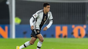 Bayern Munich forward Jamal Musiala not fazed by pressure of meeting expectations for Germany. (Photo by Boris Streubel/Getty Images)
