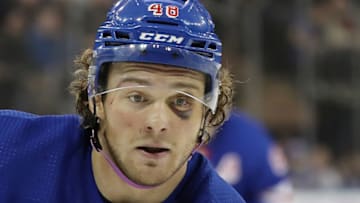 Brendan Lemieux #48 of the New York Rangers (Photo by Bruce Bennett/Getty Images)