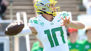 The Register-Guard tabbed former Auburn football QB Bo Nix the Oregon starter in 2022 (Photo by Abbie Parr/Getty Images)