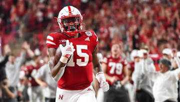 Wide receiver Zavier Betts #15 of the Nebraska football team runs against the Northwestern Wildcats (Photo by Steven Branscombe/Getty Images)