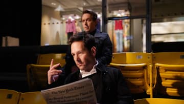 SATURDAY NIGHT LIVE -- "Paul Rudd" Episode 1767 -- Pictured: (l-r) Host Paul Rudd and Beck Bennett during Promos in Studio 8H on Tuesday, May 14, 2019 -- (Photo by: Rosalind O'Connor/NBC)