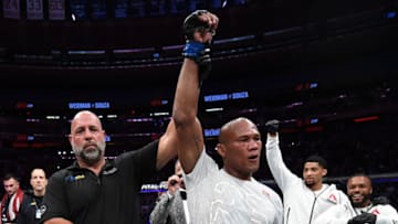 NEW YORK, NY - NOVEMBER 03: Ronaldo Souza of Brazil celebrates after his TKO victory over Chris Weidman in their middleweight bout during the UFC 230 event inside Madison Square Garden on November 3, 2018 in New York, New York. (Photo by Jeff Bottari/Zuffa LLC/Zuffa LLC via Getty Images)