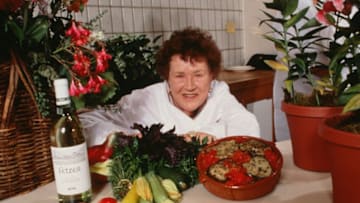 HOPLAND, CA - 1990: Legendary chef, cookbook author and television star, Julia Child, poses during a 1990 Hopland, California, photo portrait session. (Photo by George Rose/Getty Images)