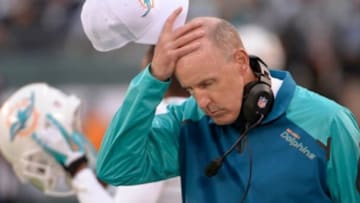 Dec 1, 2013; East Rutherford, NJ, USA; Miami Dolphins head coach Joe Philbin during the game against the New York Jets at MetLife Stadium. Mandatory Credit: Robert Deutsch-USA TODAY Sports