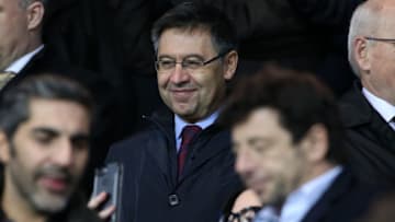 PARIS, FRANCE - FEBRUARY 14: President of FC Barcelona Josep Maria Bartomeu attends the UEFA Champions League Round of 16 first leg match between Paris Saint-Germain and FC Barcelona at Parc des Princes on February 14, 2017 in Paris, France. (Photo by Jean Catuffe/Getty Images)