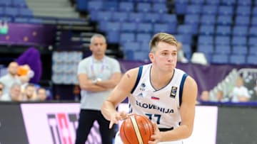 HELSINKI, FINLAND - AUGUST 31: Luka Doncic of Slovenia during the FIBA Eurobasket 2017 Group A match between Slovenia and Poland on August 31, 2017 in Helsinki, Finland. (Photo by Norbert Barczyk/Press Focus/MB Media/Getty Images)
