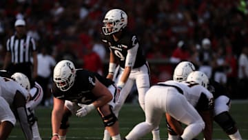 CINCINNATI, OHIO - SEPTEMBER 11: Desmond Ridder #9 of the Cincinnati Bearcats lines up for a play in the third quarter against the Murray State Racers at Nippert Stadium on September 11, 2021 in Cincinnati, Ohio. (Photo by Dylan Buell/Getty Images)