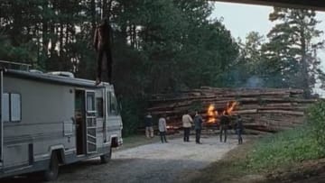 RV roadblock - The Walking Dead, AMC