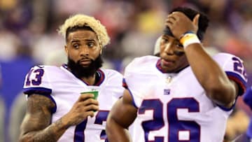 New York Giants. Beckham and Barkley (Photo by Steven Ryan/Getty Images)