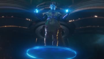 (L-R): Jonathan Majors as Kang The Conqueror in Marvel Studios' ANT-MAN AND THE WASP: QUANTUMANIA. Photo courtesy of Marvel Studios. © 2022 MARVEL.
