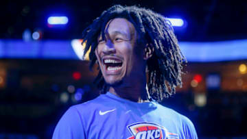 Jaylin Williams #6 of the Oklahoma City Thunder (Photo by Ian Maule/Getty Images)
