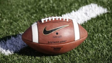 SALT LAKE CITY, UT - OCTOBER 29: A Nike football sits on the field before the Utah Utes and Washington Huskies football game at Rice-Eccles Stadium on October 29, 2016 in Salt Lake City, Utah. (Photo by George Frey/Getty Image)