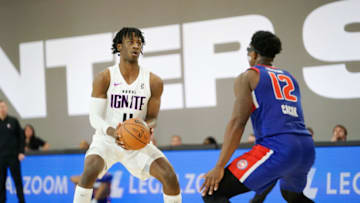 Dec 20, 2022; Las Vegas, NV, USA; NBA G League Ignite forward Leonard Miller Credit: Lucas Peltier-USA TODAY Sports