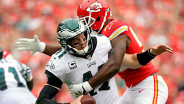 KANSAS CITY, MO - SEPTEMBER 17: Quarterback Carson Wentz