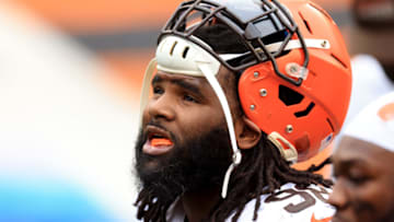 CINCINNATI, OHIO - OCTOBER 25: Sheldon Richardson #98 of the Cleveland Browns on the field in the game against the Cincinnati Bengals at Paul Brown Stadium on October 25, 2020 in Cincinnati, Ohio. (Photo by Justin Casterline/Getty Images)