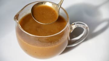 Rick Rodgers Cider Gravy for Thanksgiving dinner.Wil Surefire Turkey