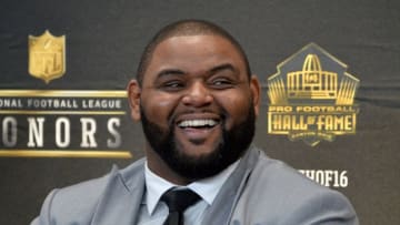 Feb 6, 2016; San Francisco, CA, USA; Orlando Pace at press conference to announce the Pro Football Hall of Fame Class of 2016 at Bill Graham Civic Auditorium. Mandatory Credit: Kirby Lee-USA TODAY Sports