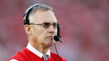 PASADENA, CA - JANUARY 01: Head coach Jim Tressel of the Ohio State Buckeyes is seen during the 96th Rose Bowl game against the Oregon Ducks on January 1, 2010 in Pasadena, California. (Photo by Jeff Gross/Getty Images)