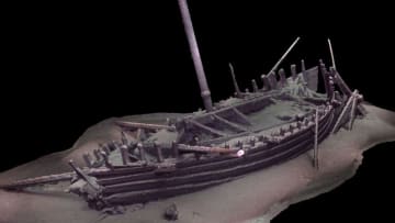 Rendering of a Roman ship hull by Black Sea MAP researchers.