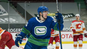 Vancouver Canucks forward Jimmy Vesey (24): Bob Frid-USA TODAY Sports