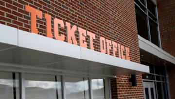 CLEMSON, SOUTH CAROLINA - JUNE 10: A view of the ticket office at Clemson Memorial Stadium on the campus of Clemson University on June 10, 2020 in Clemson, South Carolina. The campus remains open in a limited capacity due to the Coronavirus (COVID-19) pandemic. (Photo by Maddie Meyer/Getty Images)
