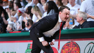EAST LANSING, MI - FEBRUARY 02: Head coach Mark Archie Miller of the Indiana Hoosiers reacts during a game against the Michigan State Spartans in overtime at Breslin Center on February 2, 2019 in East Lansing, Michigan. (Photo by Rey Del Rio/Getty Images)