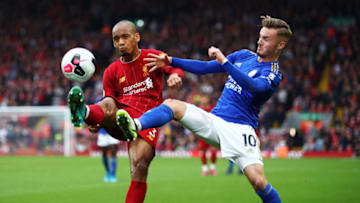 Fabinho, James Maddison, Liverpool. (Photo by Clive Brunskill/Getty Images)