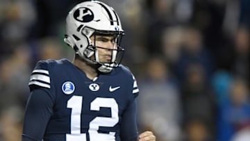 PROVO, UT - OCTOBER 6: Quarterback Tanner Mangum