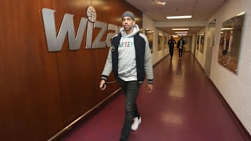 WASHINGTON, DC - JANUARY 10: Thabo Sefolosha #22 of the Utah Jazz arrives before the game against the Washington Wizards on January 10, 2018 at Capital One Arena in Washington, DC. Copyright 2018 NBAE (Photo by Stephen Gosling/NBAE via Getty Images)